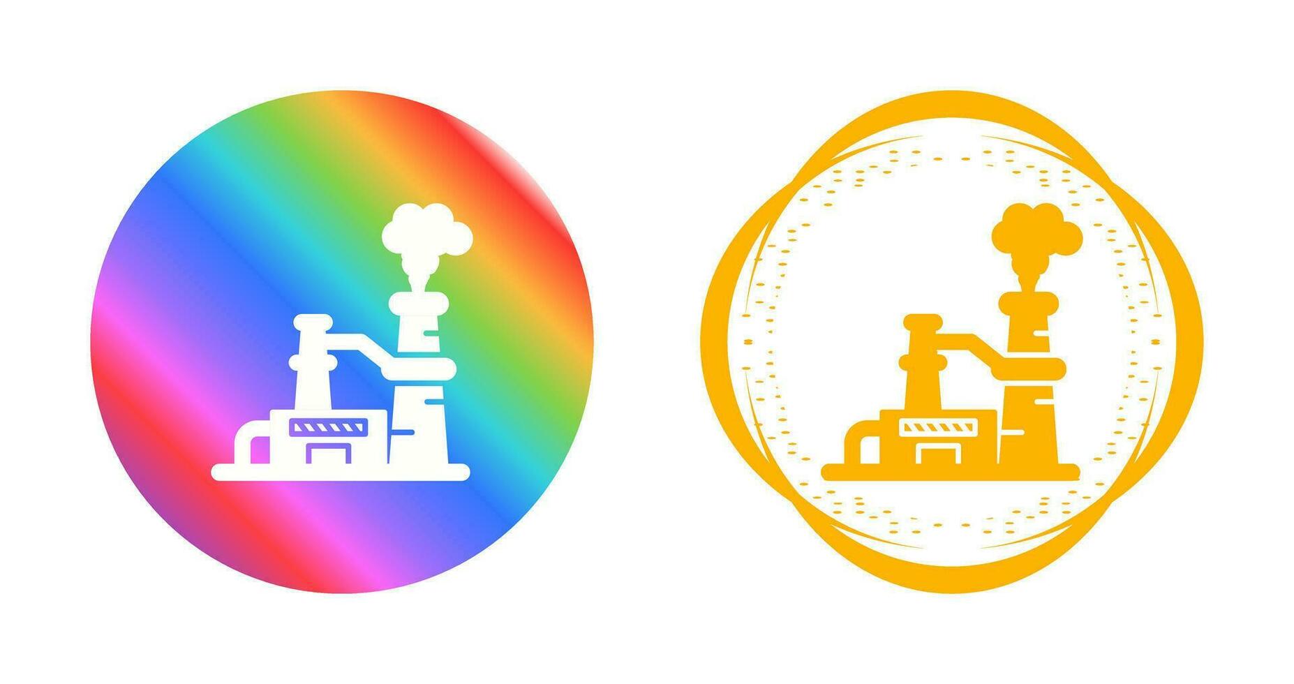 Nuclear Plant Vector Icon