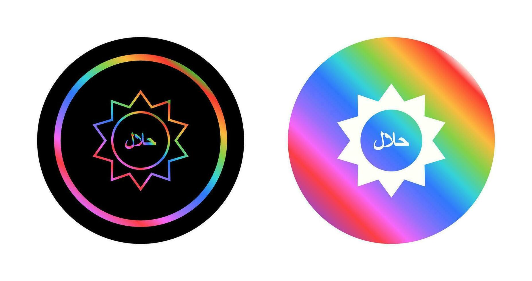 Halal Sticker Vector Icon