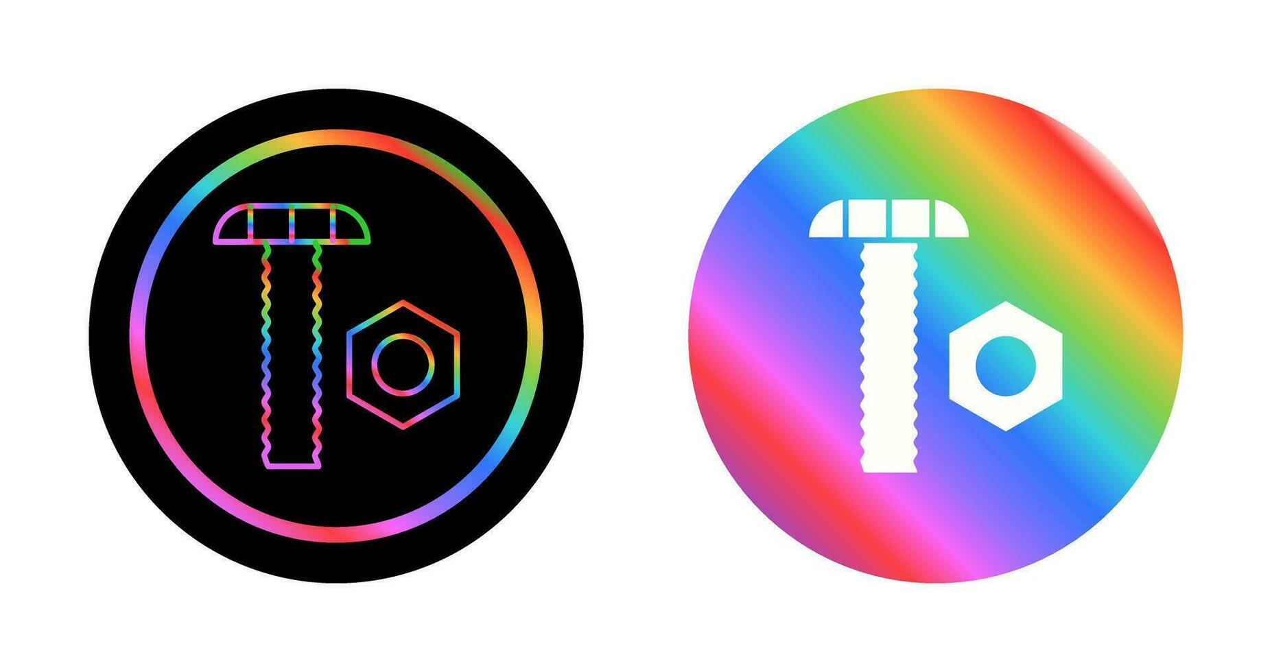 Nut and Bolt Vector Icon