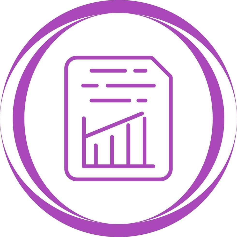 Document Insert Graph Vector Icon