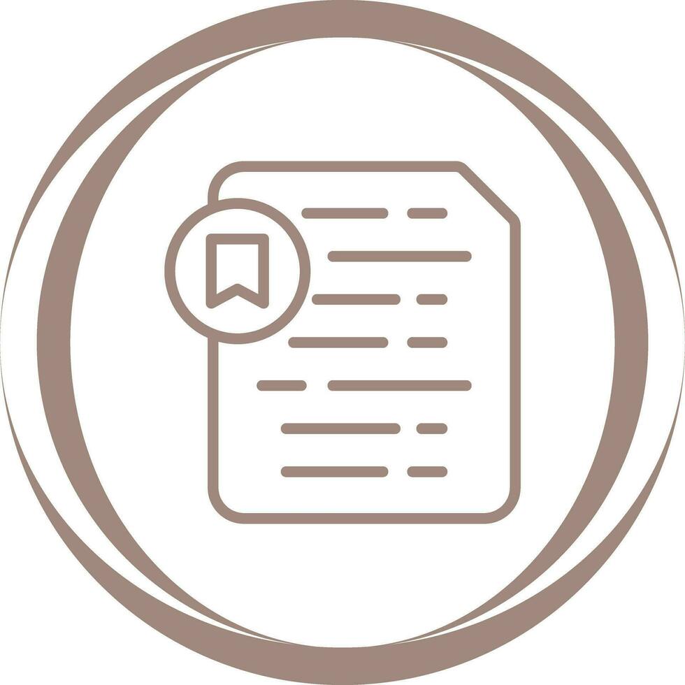 Document Insert Bookmark Vector Icon