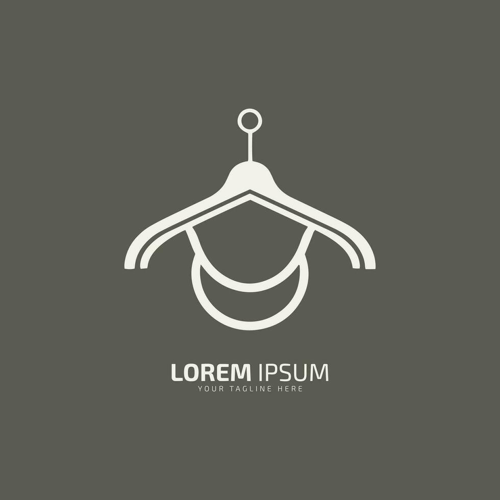 Fashion business logo template, branding design, hanger vector, hanger icon lady suit hanger vector