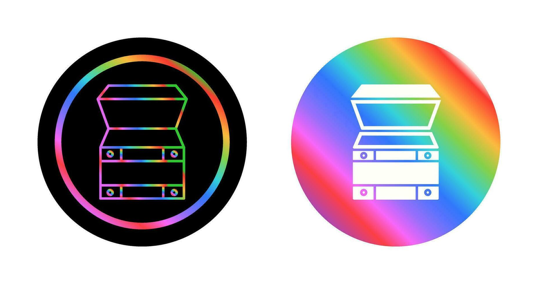 Open Treasure Box Vector Icon