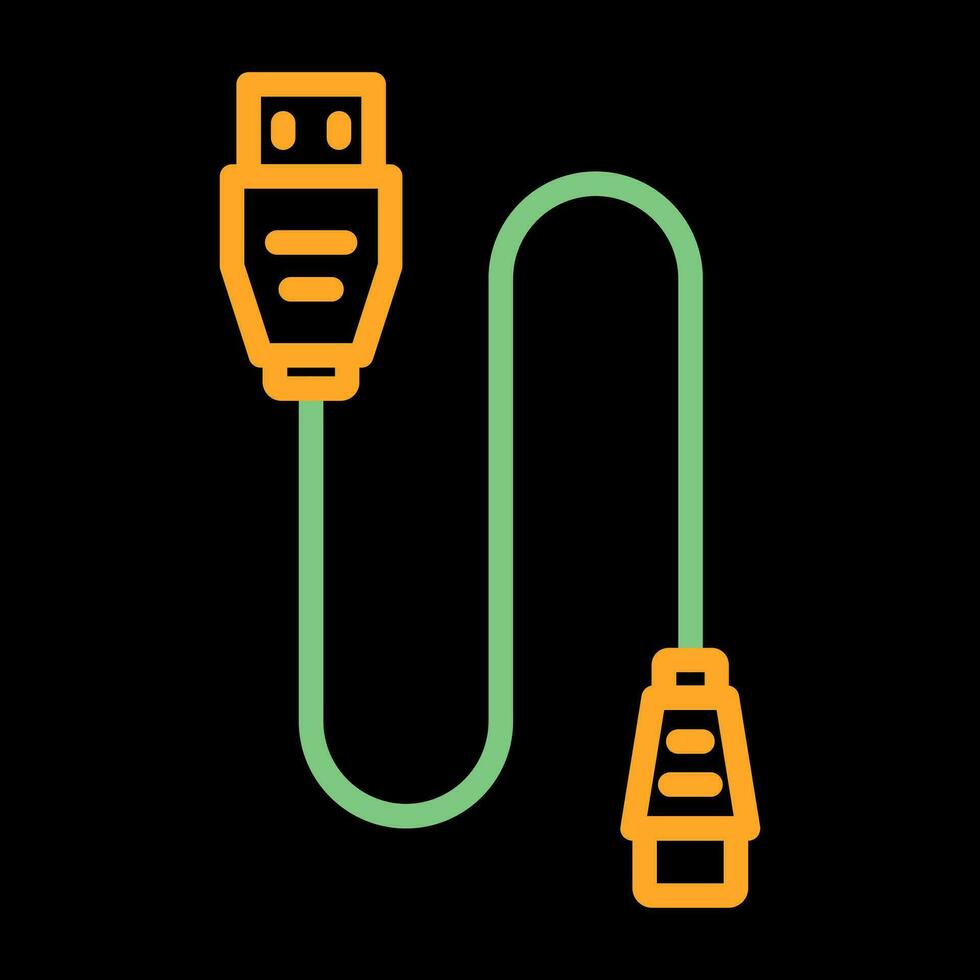 impresora cable vector icono