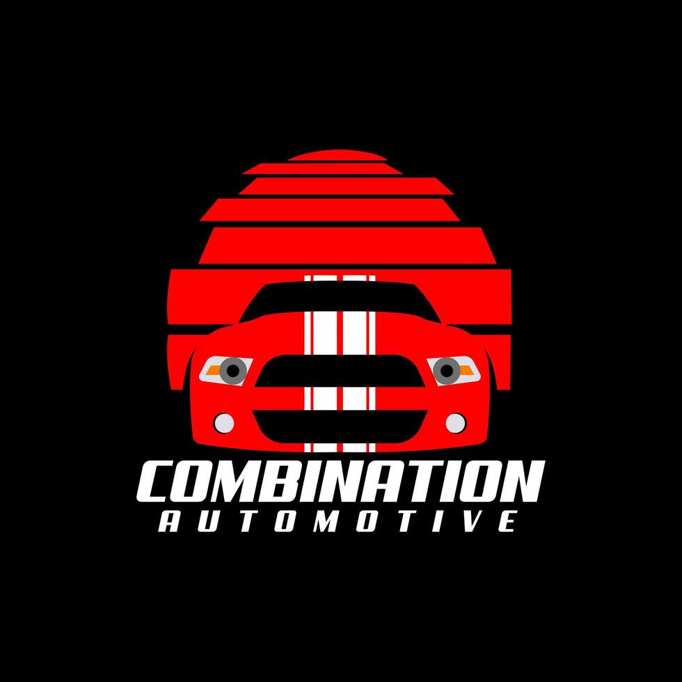 automotive super sport car culture combination logo design vector photo