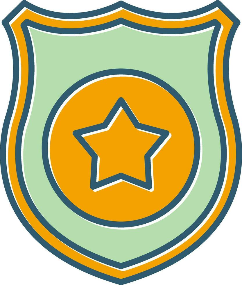 icono de vector de escudo de policía