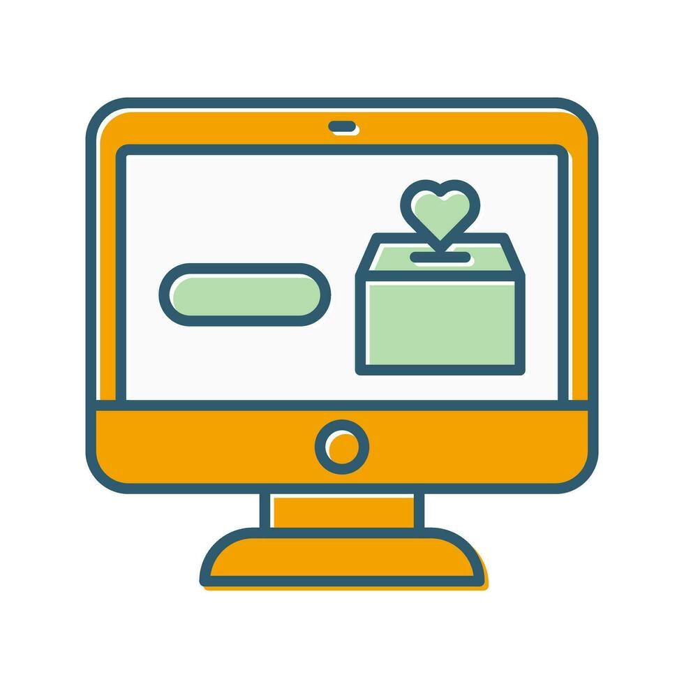 Online Donation Vector Icon