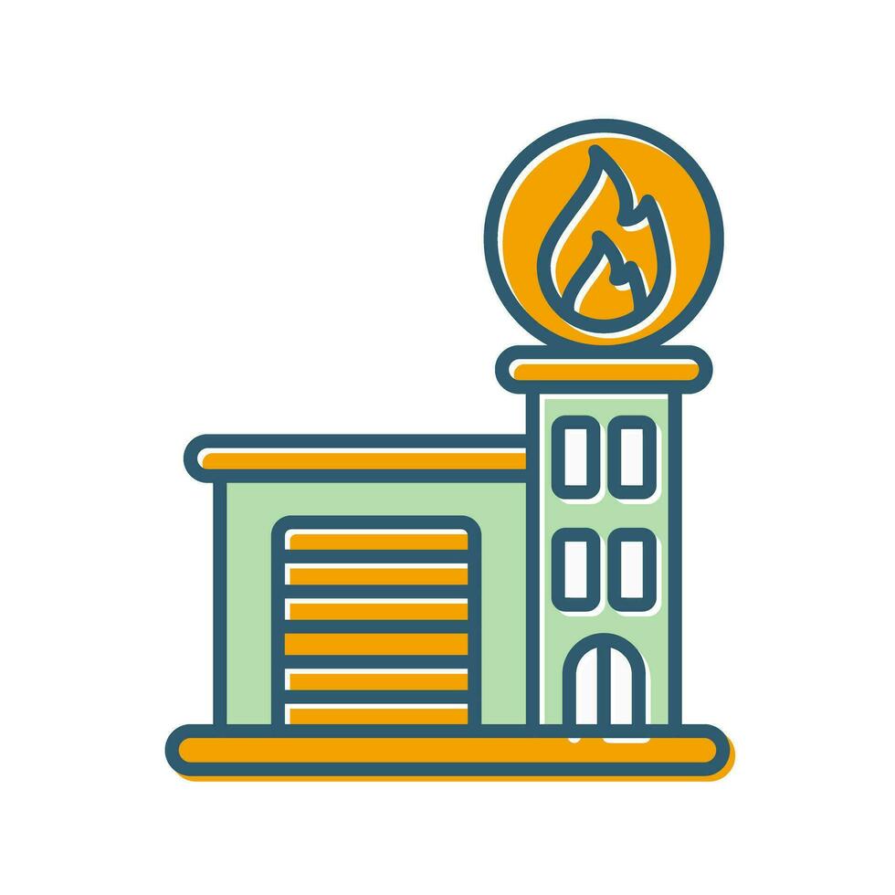 Fire Station Vector Icon