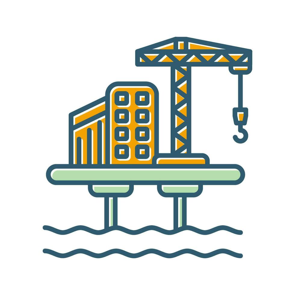 Oil Platform Vector Icon