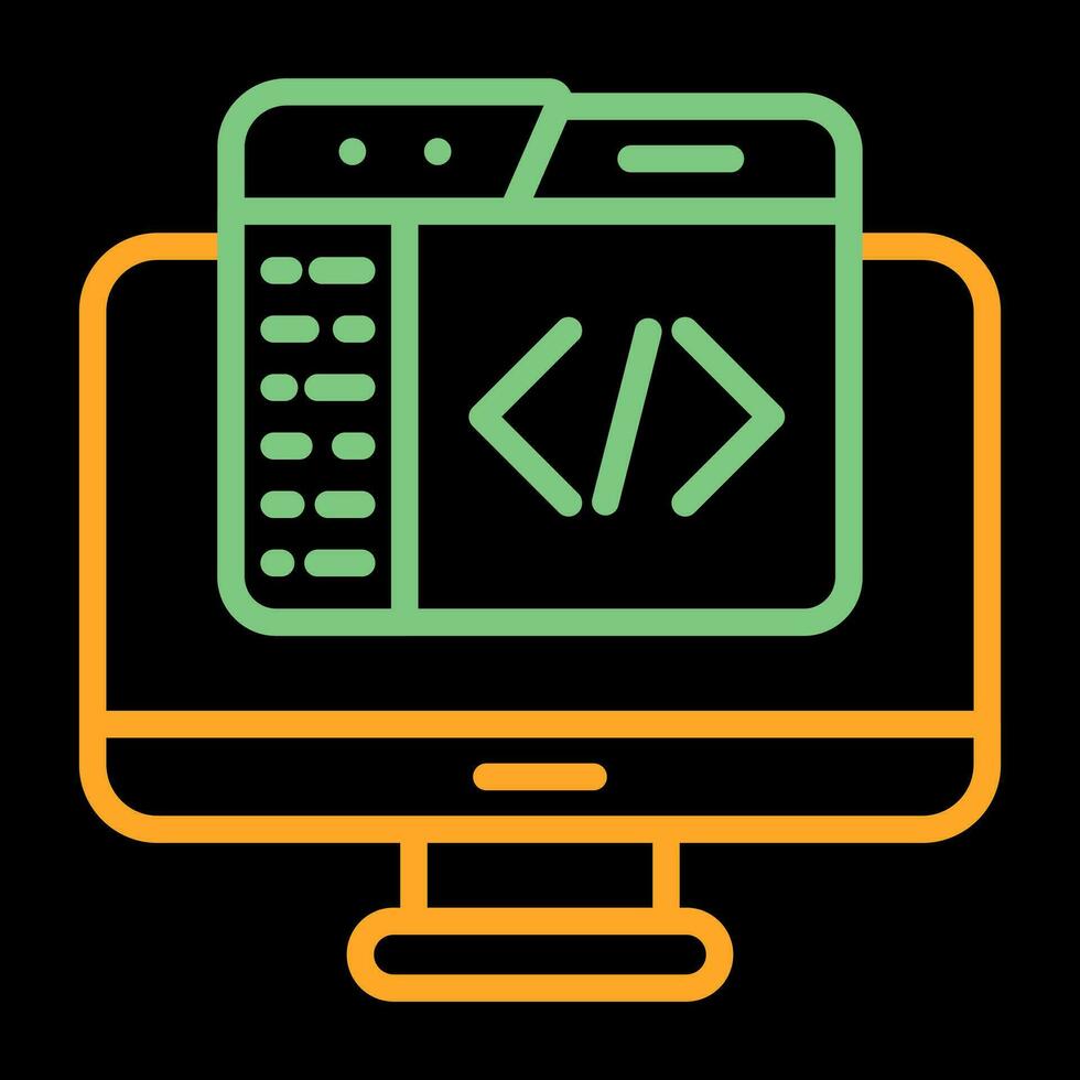 código editor vector icono