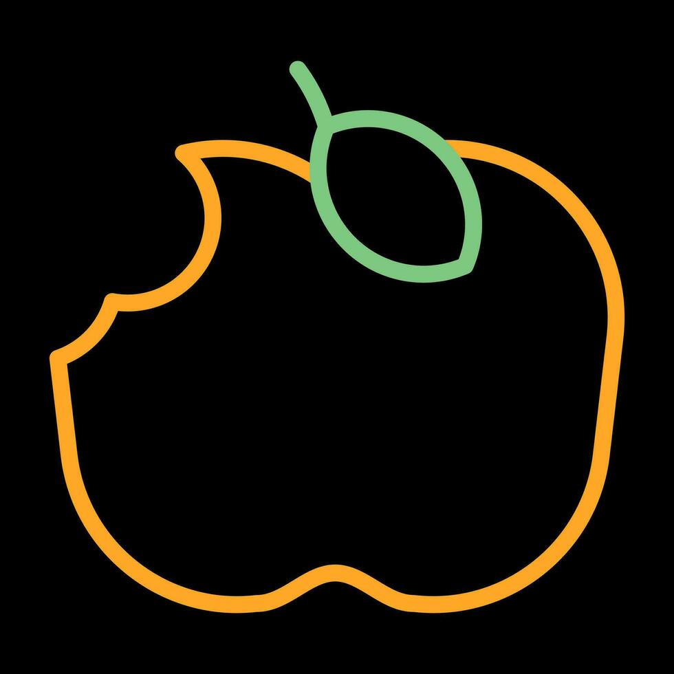 Apple Eaten Vector Icon