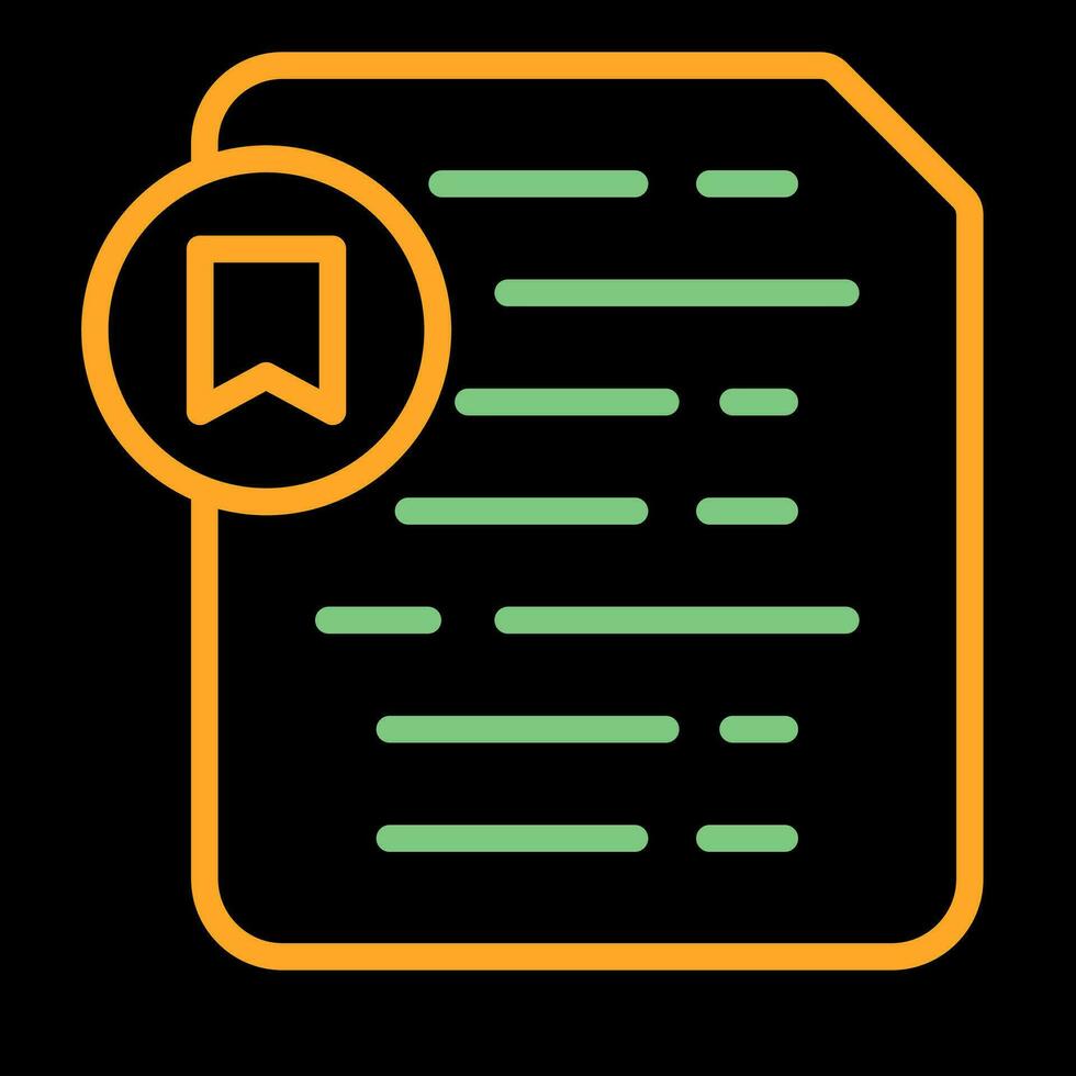 Document Insert Bookmark Vector Icon