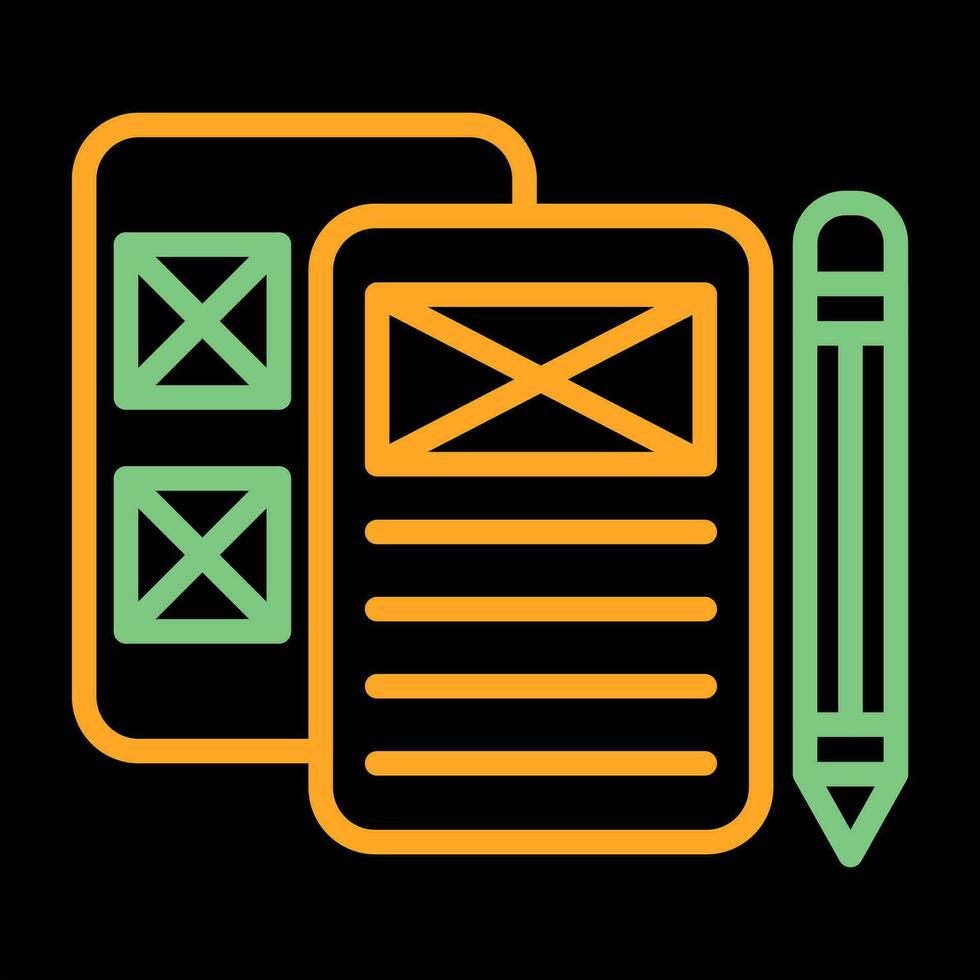 Low Fidelity Prototyping Vector Icon