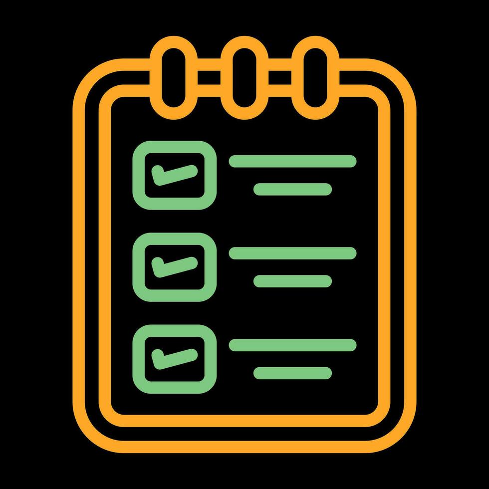 Memo pad with checklist Vector Icon