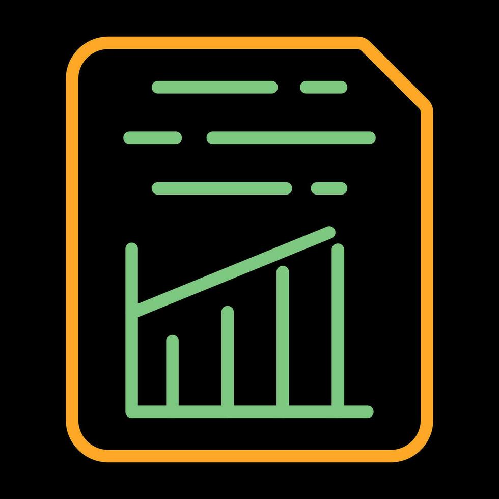 Document Insert Graph Vector Icon