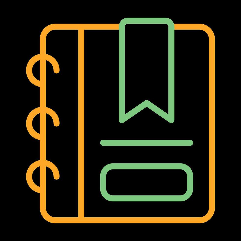 Writing pad with bookmark Vector Icon