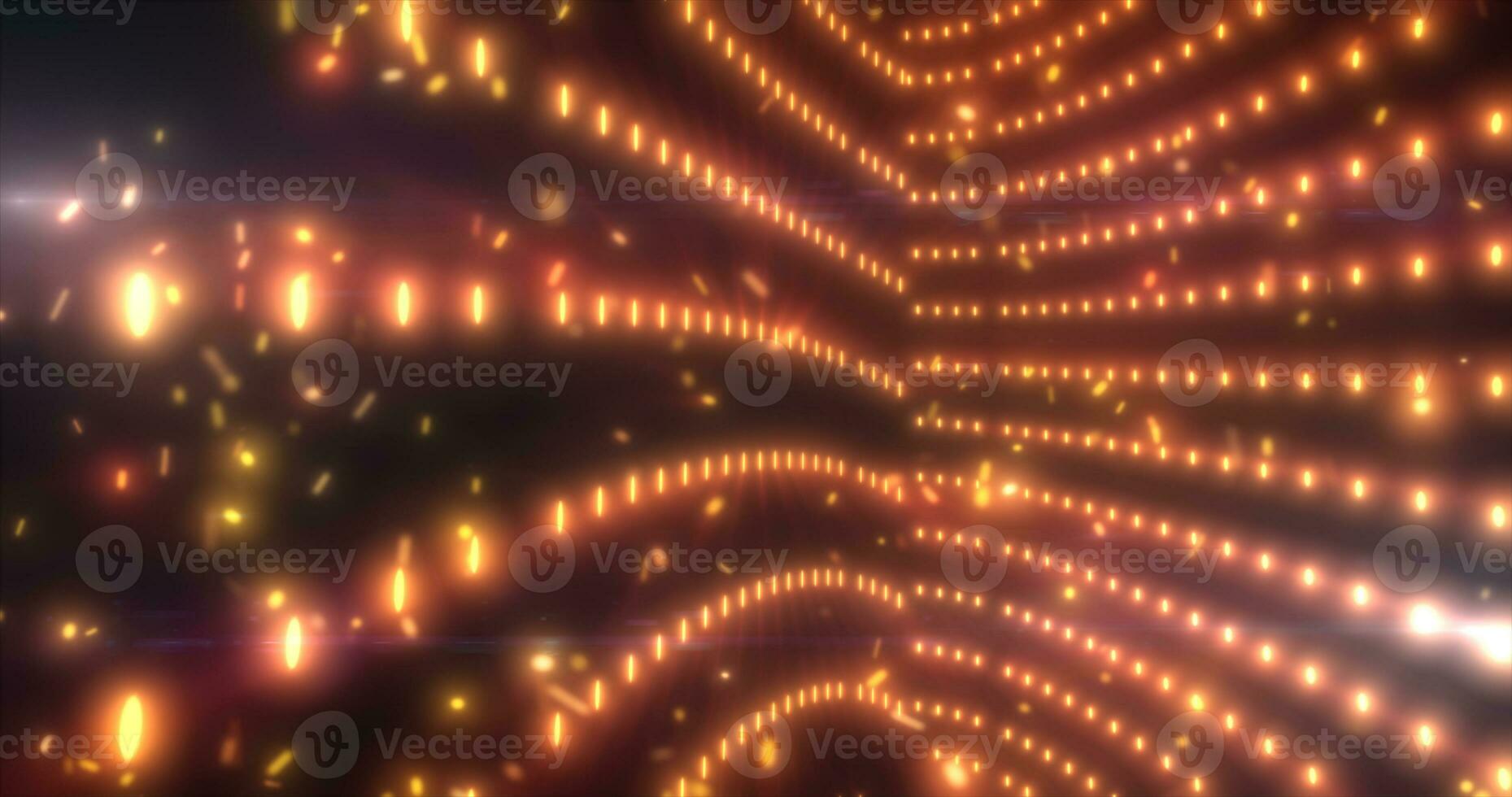 Abstract yellow orange background of glowing futuristic energy magical bright dots and particles photo
