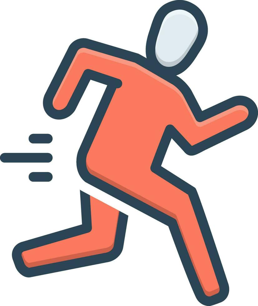 color icon for run vector