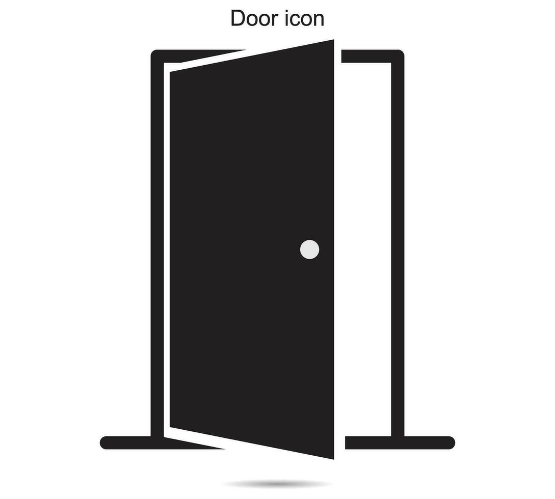 puerta icono, vector ilustración.