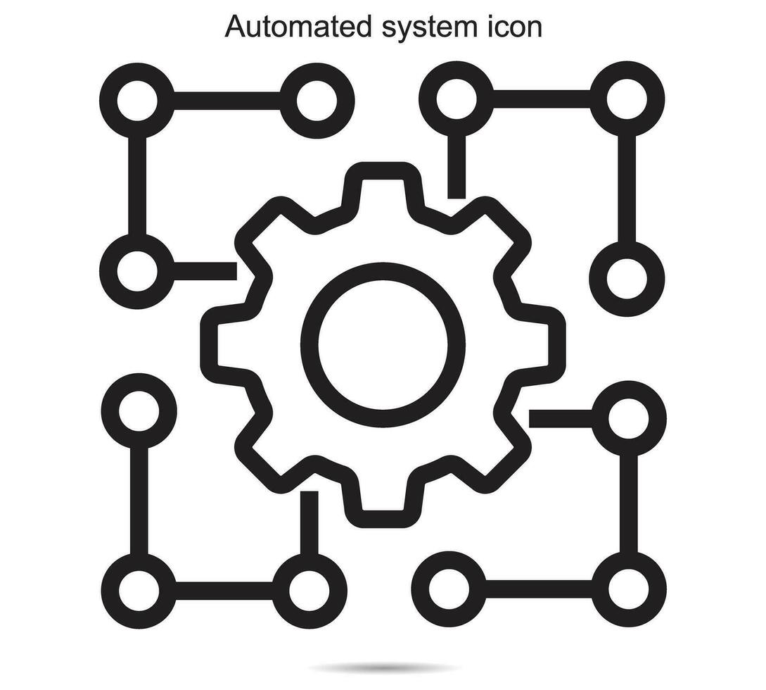 Automated system icon, vector illustration.