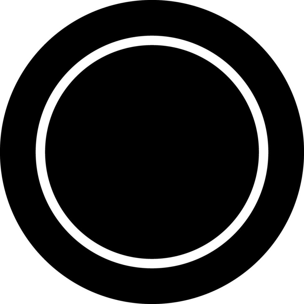solid icon for plate vector