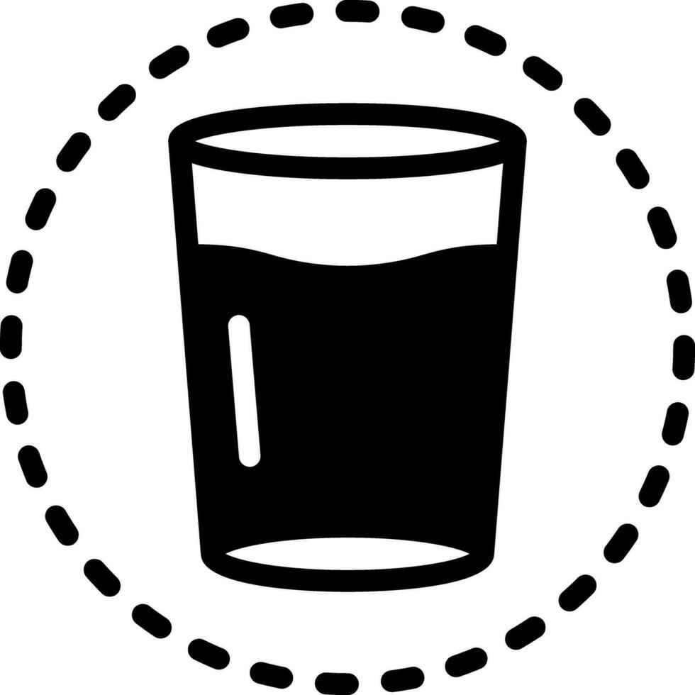 solid icon for glass vector