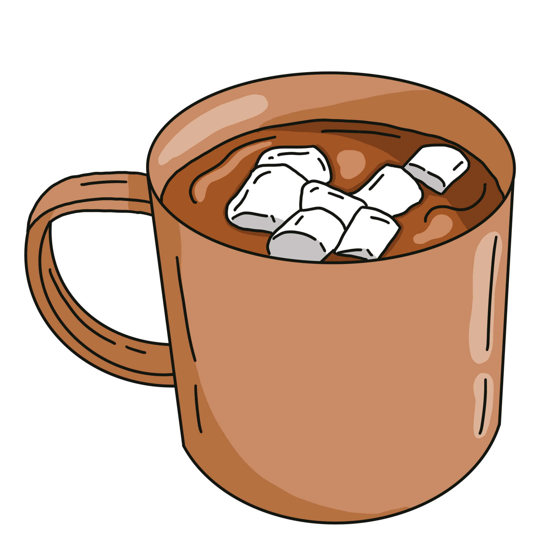 hot chocolate with marshmallows 28324378 PNG