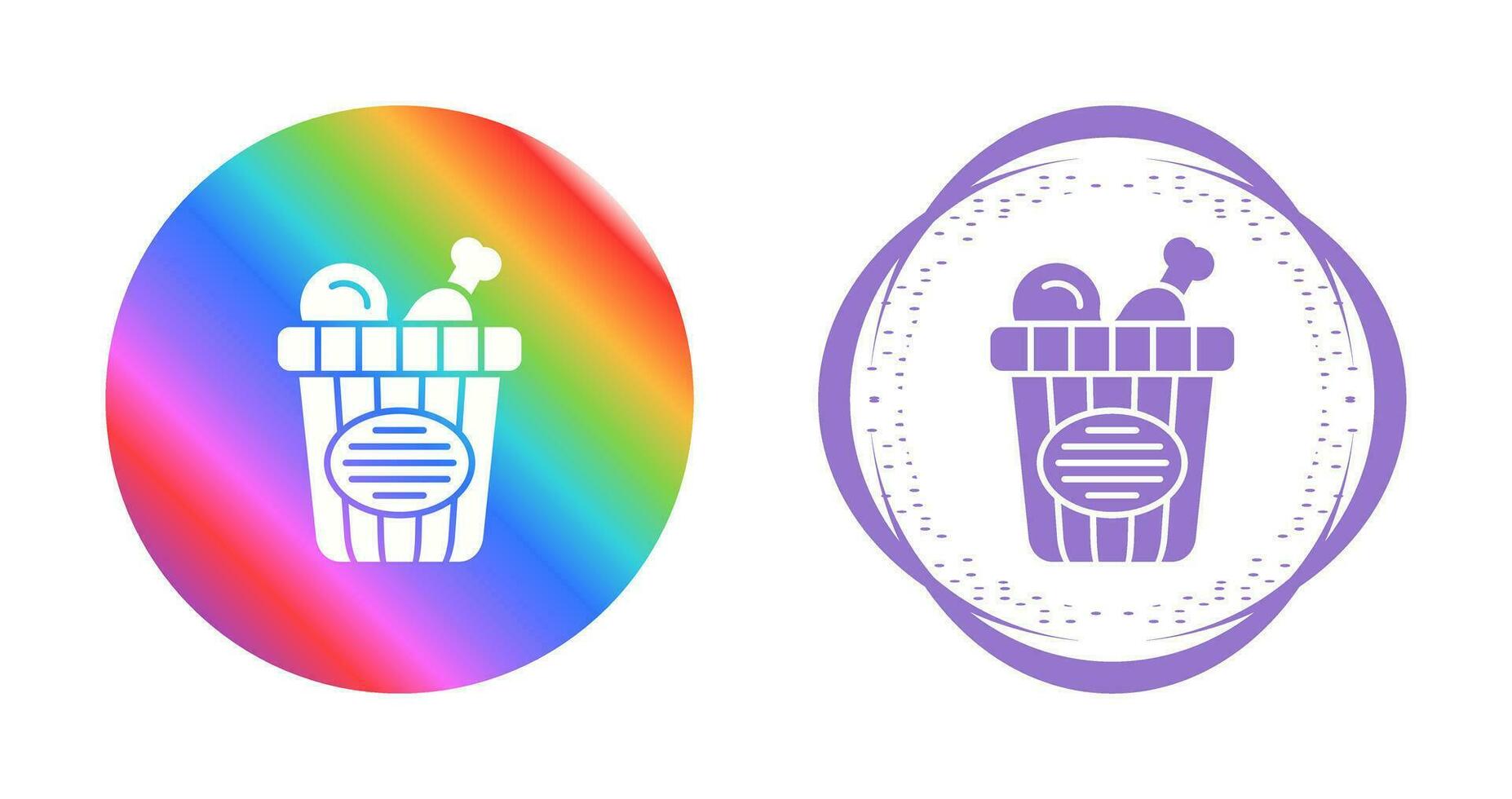 Chicken Bucket Vector Icon