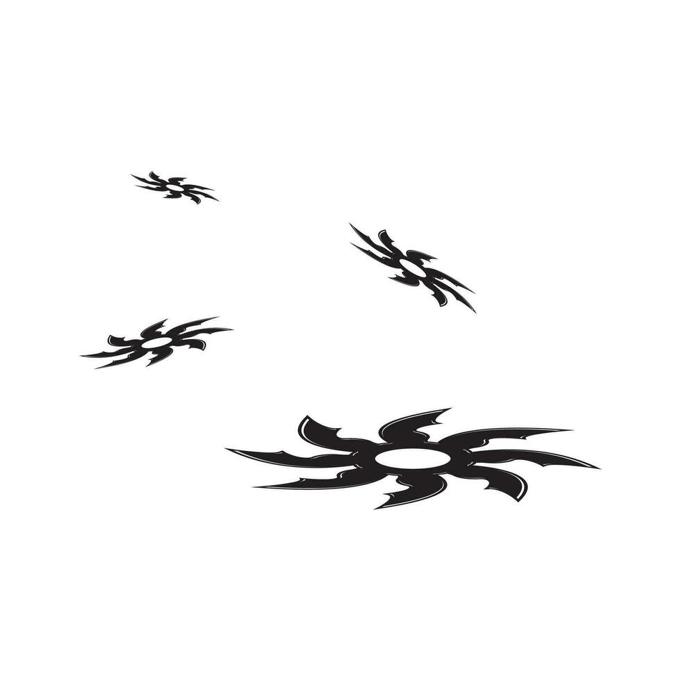 Ninja Shuriken logo vector template