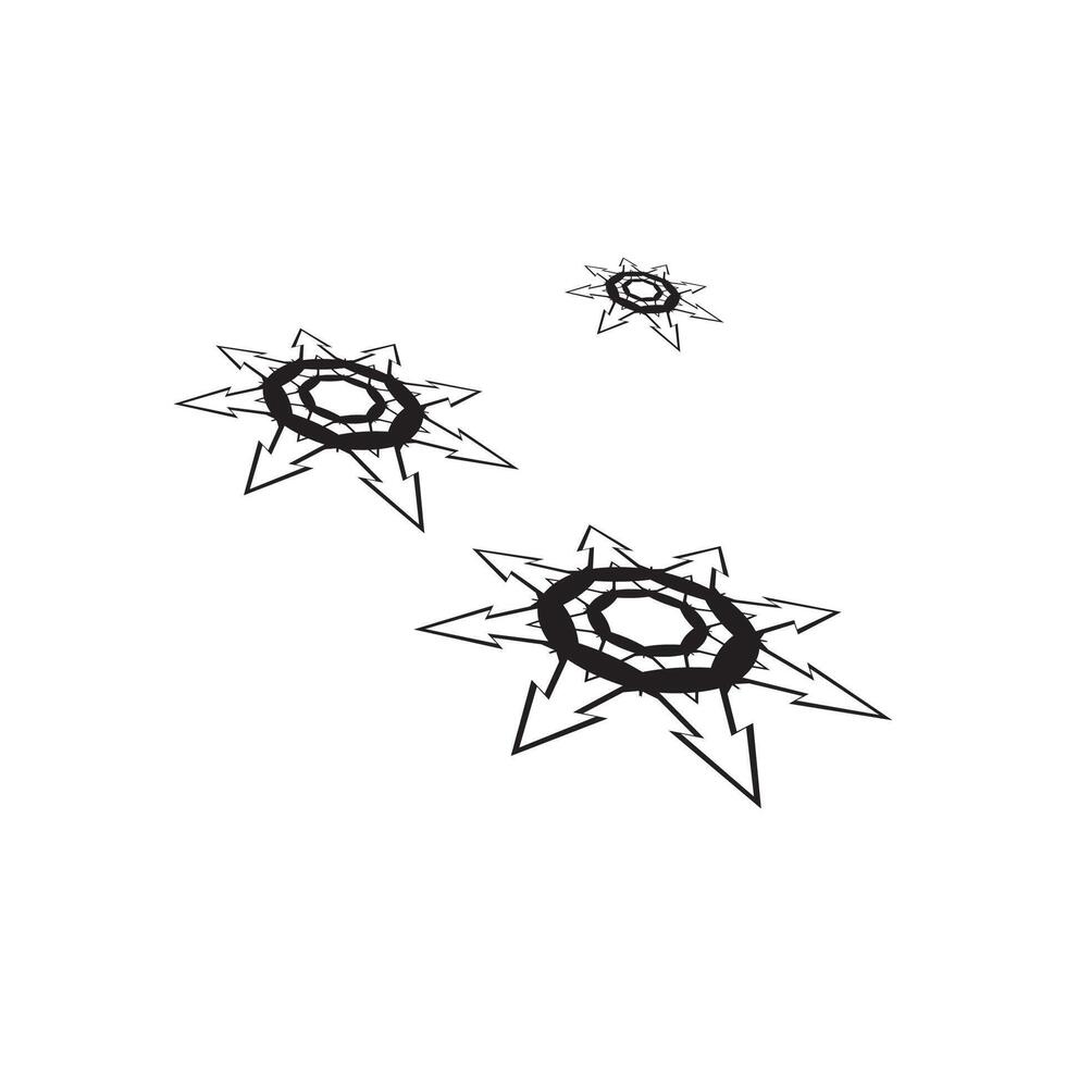 ninja shuriken logo vector modelo