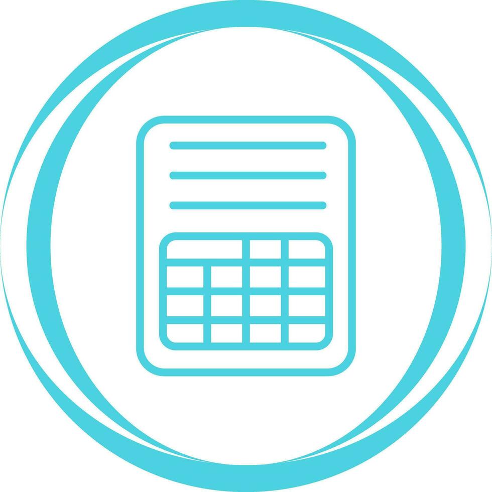 Spreadsheet Vector Icon