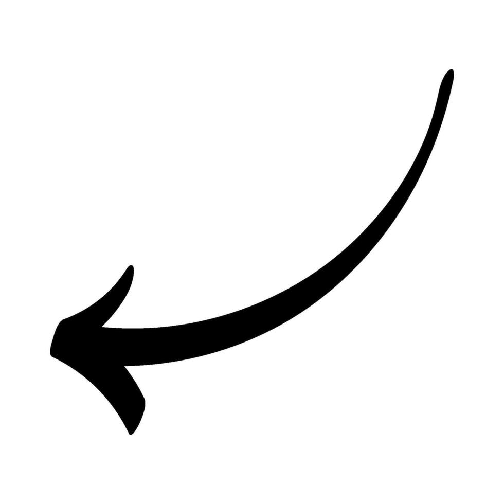 Hand Drawn Arrow Vector Icon Image