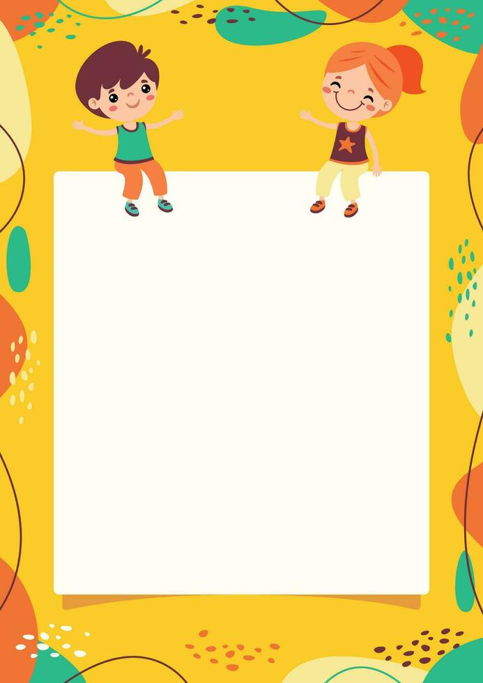 Printable Blank Page Template For Notes vector