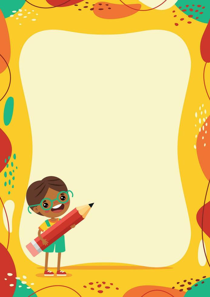 Printable Blank Page Template For Notes vector