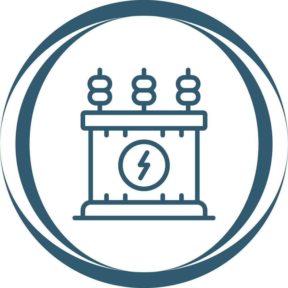 Power Transformer Vector Icon