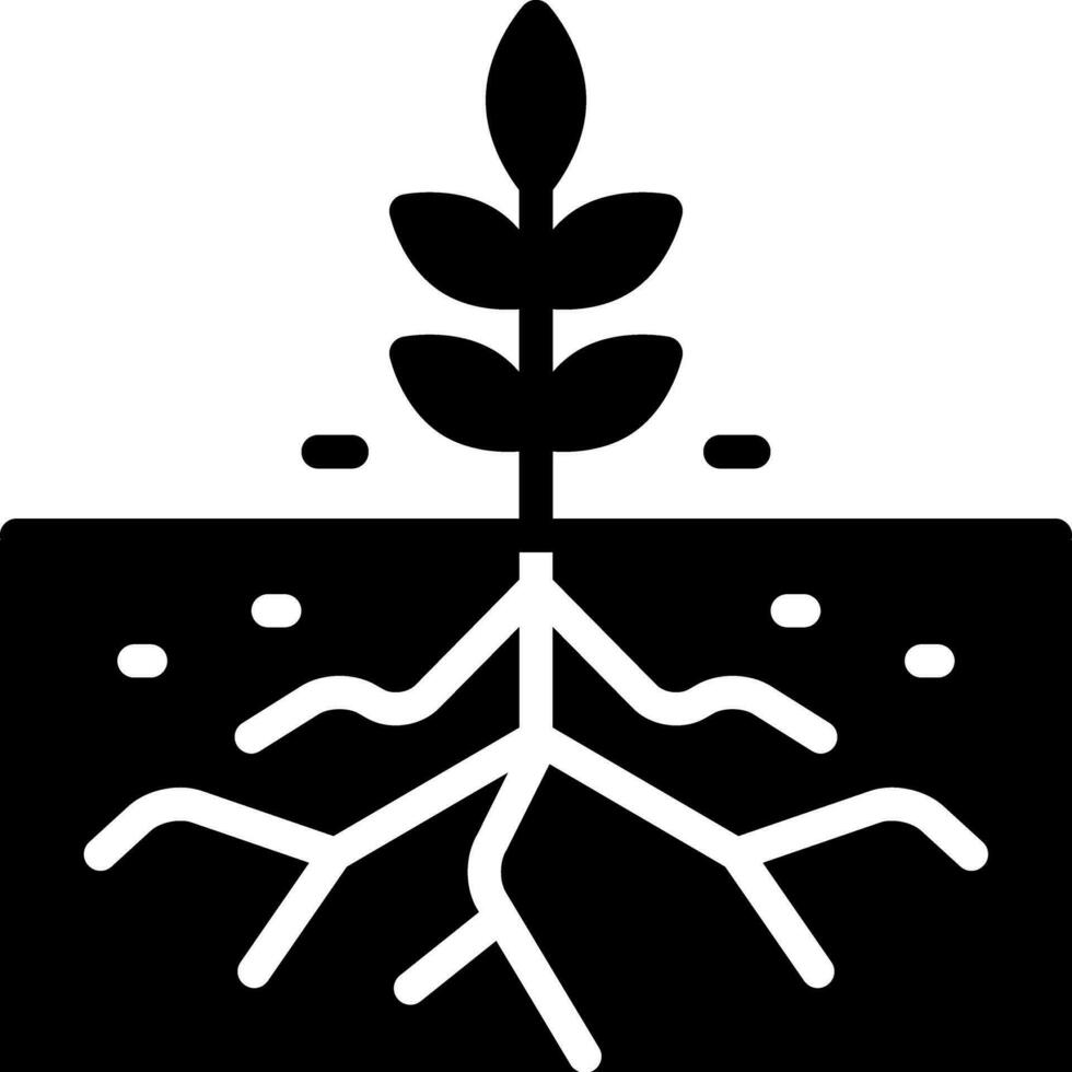 solid icon for root vector