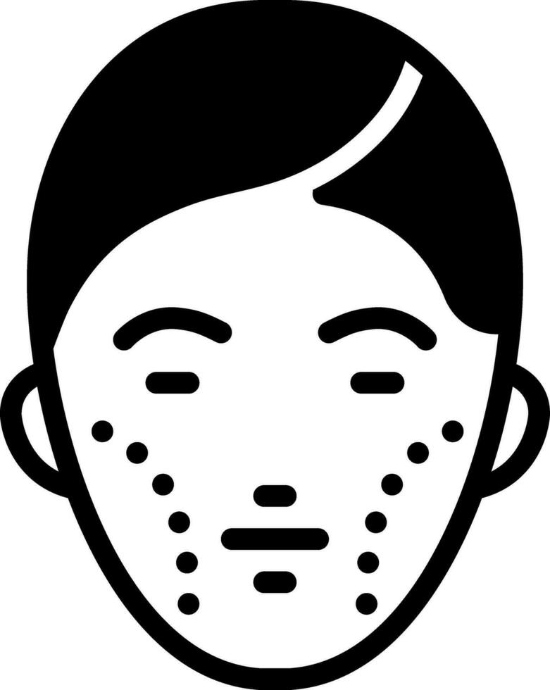 solid icon for skin vector