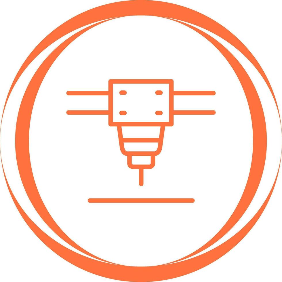 Laser Cutting Machine Vector Icon