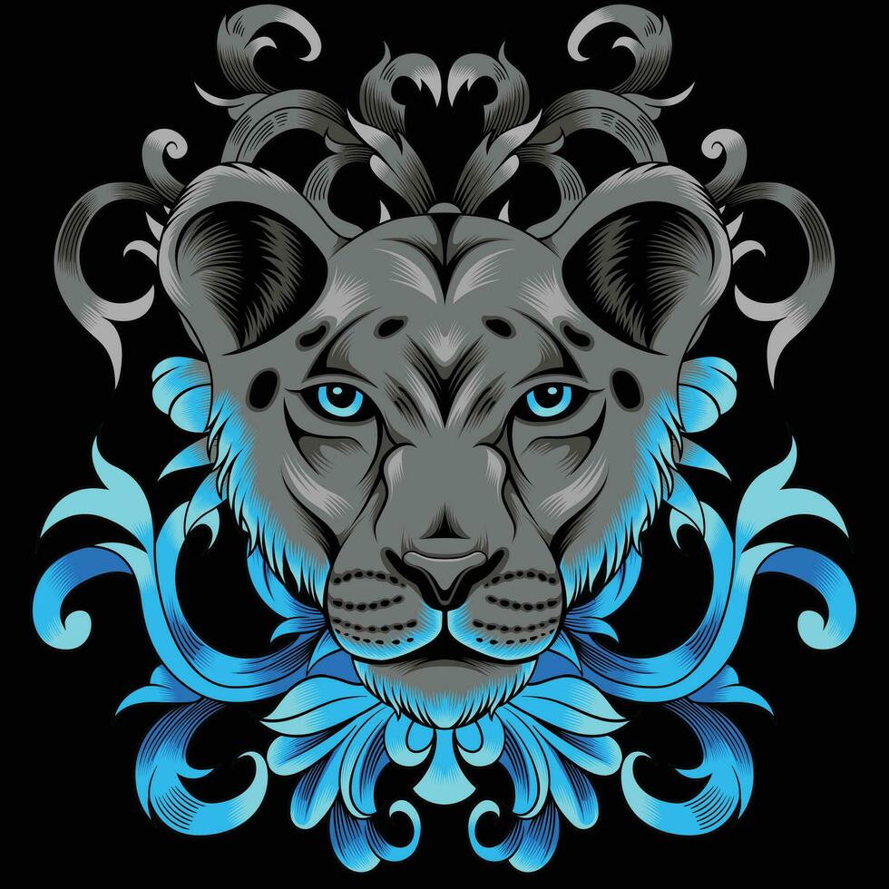 Lioness vector illustration