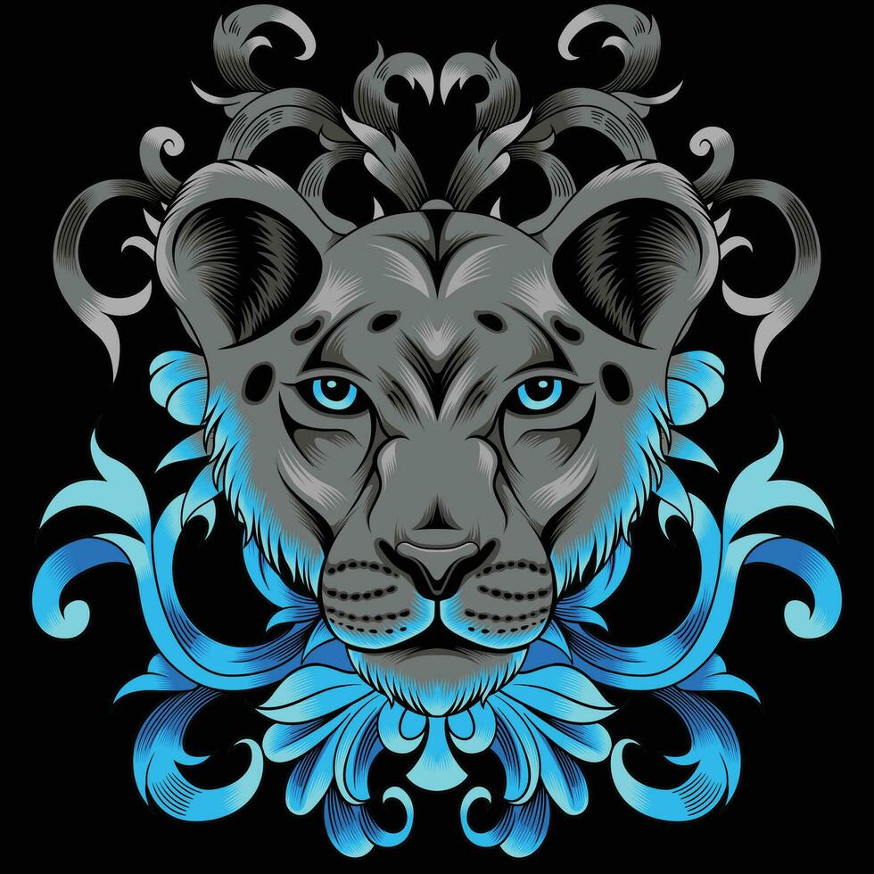 Lioness vector illustration