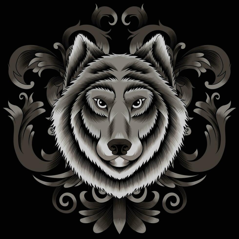 Wolf head vector illustration