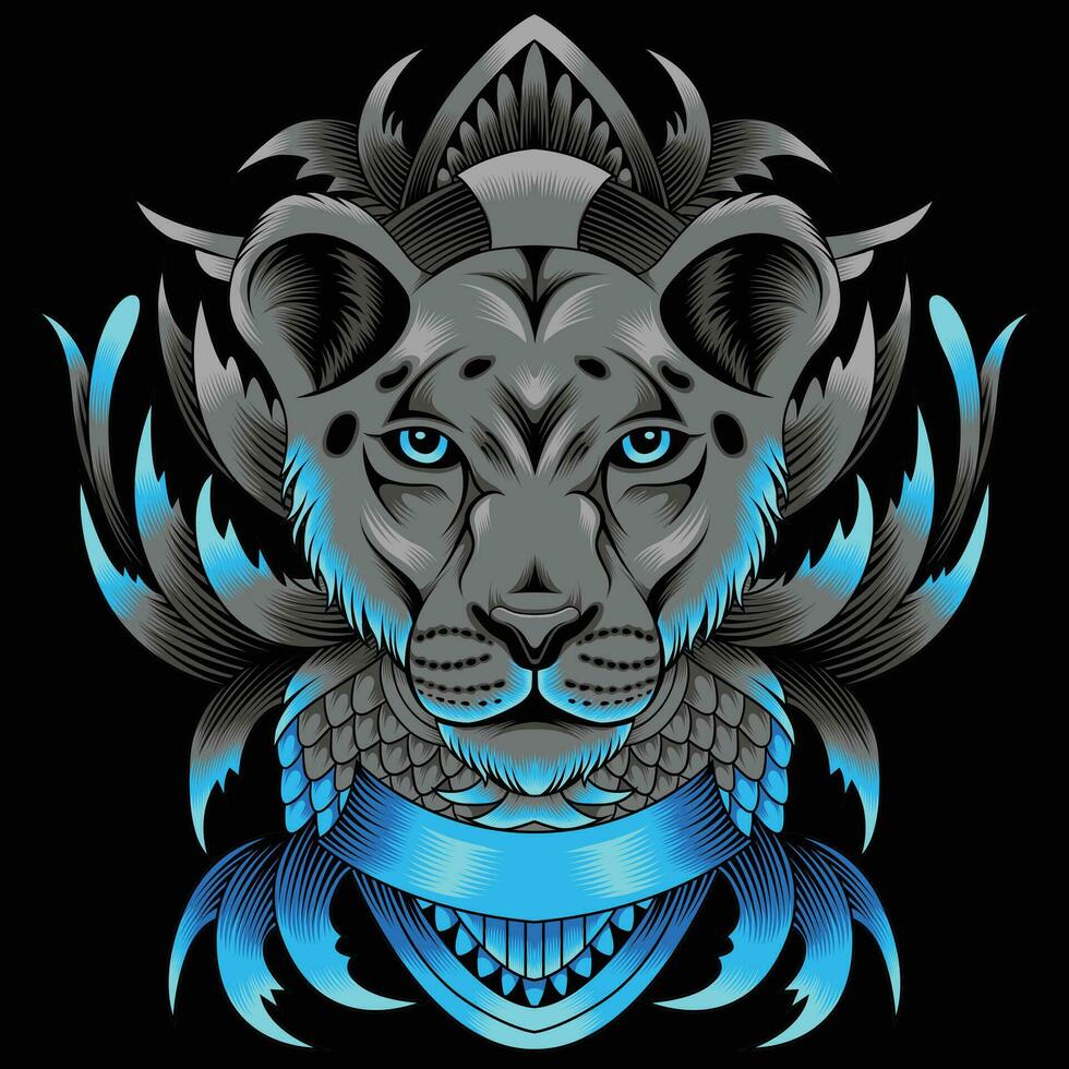 Lioness vector illustration