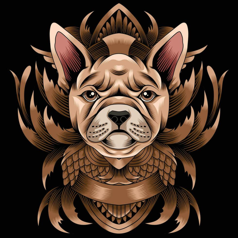 Ilustración de vector de bulldog francés