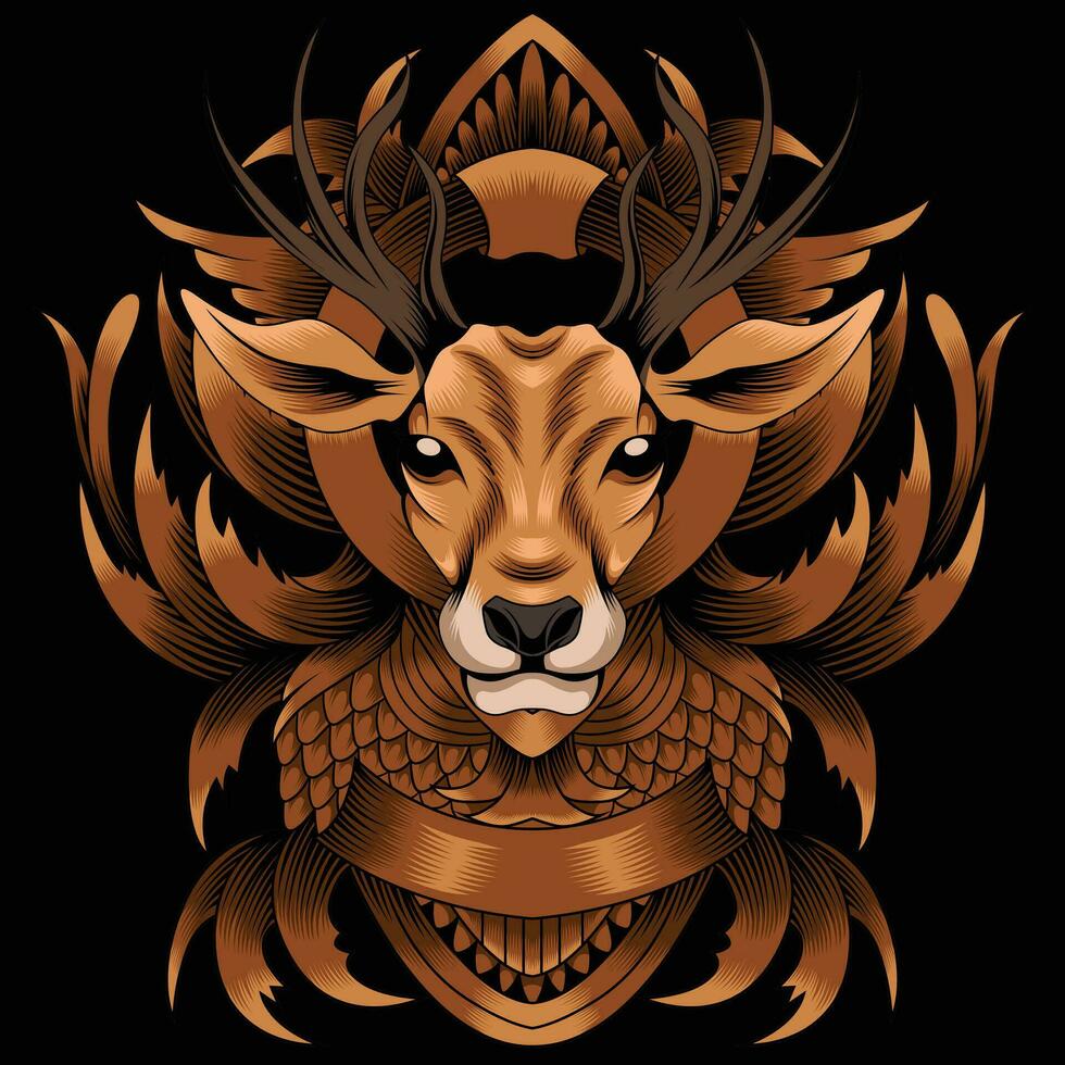 Deer head vector illustration