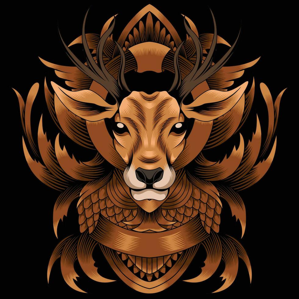 Deer head vector illustration