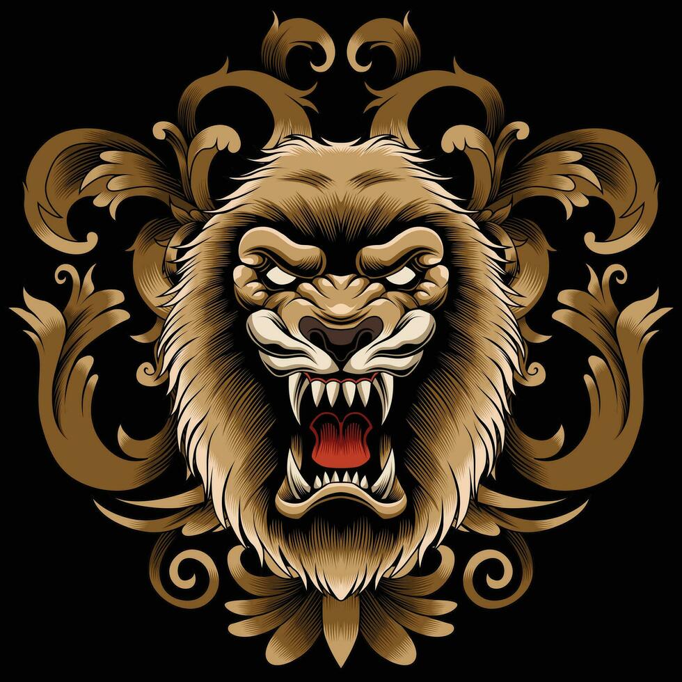 Lion head vector illustration