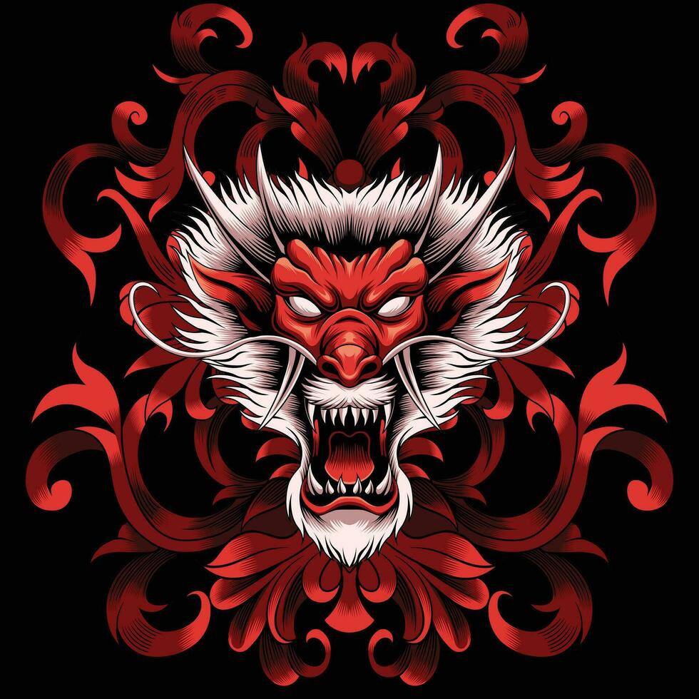 Dragon head vector illustration