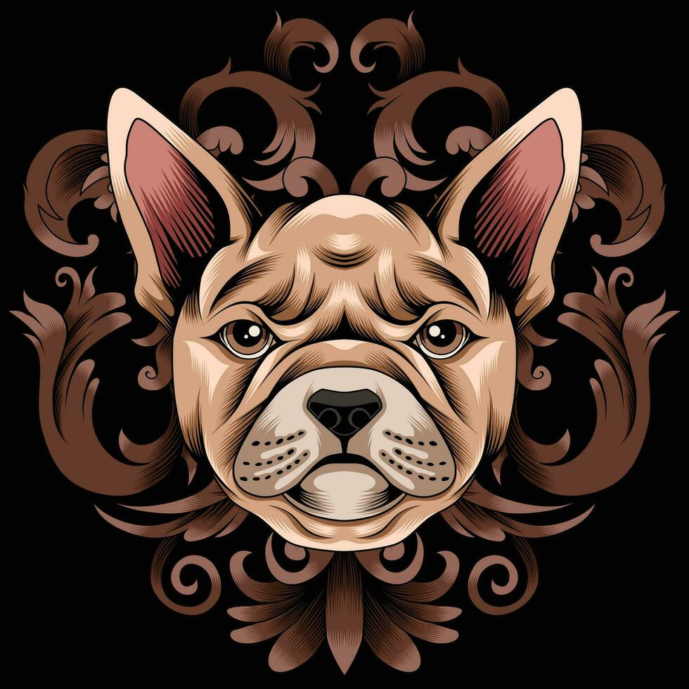 Ilustración de vector de bulldog francés