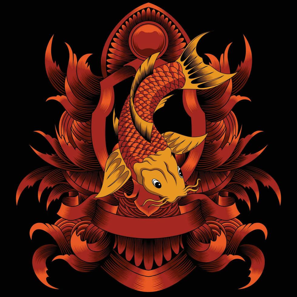 Koi fish vector illustration