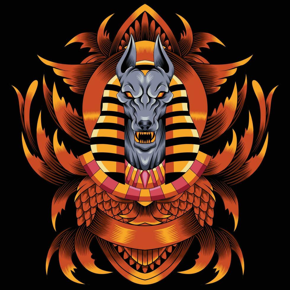 anubis vector ilustración